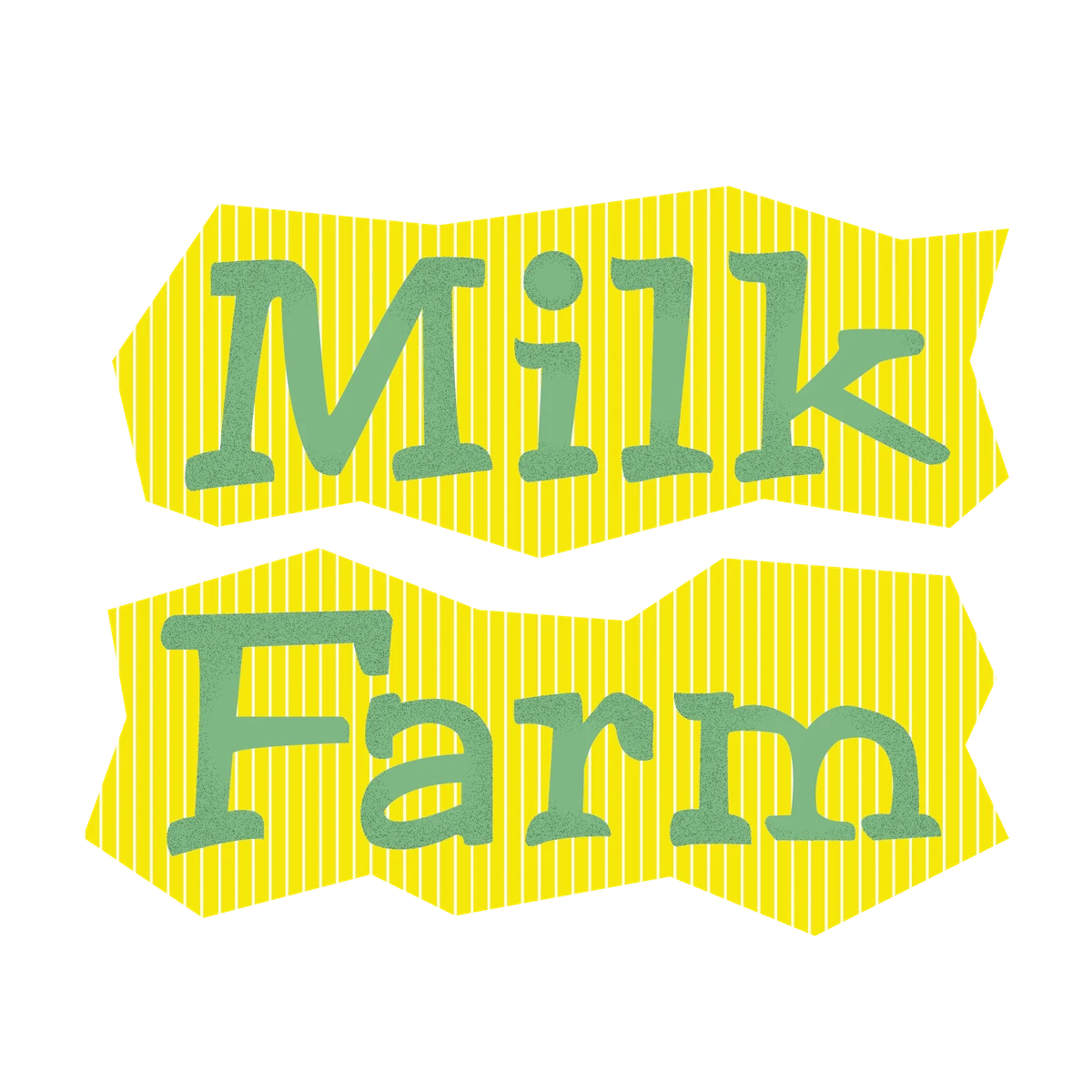 The original weathered Milk Farm lettering, preserved as found